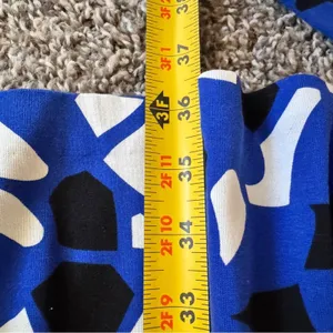 Diane Von Furstenberg Blue Mini Wrap Dress Womens 4 Cotton Silk Geometric Print thumbnail 4