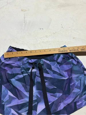 Lululemon Geometric Purple Active Shorts with Drawstring 10 thumbnail 4