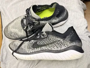 Nike Free Rn Flyknit 2018 White Black Womens Size 9.5 thumbnail 5