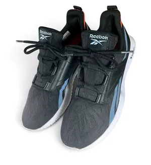 Reebok Women’s Training Sneakers Black Blue Orange Size 9 thumbnail 1
