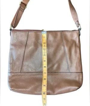 Fossil Brown Leather Shoulder Bag Adjustable Strap thumbnail 3