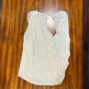 Ivory‎ Cream/White Drape Cascade Women Blouse. No Size Tag.Small thumbnail 3
