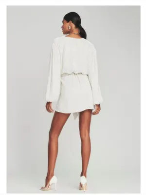 Retrofete Gabrielle Sequin Robe White Mini Dress thumbnail 7