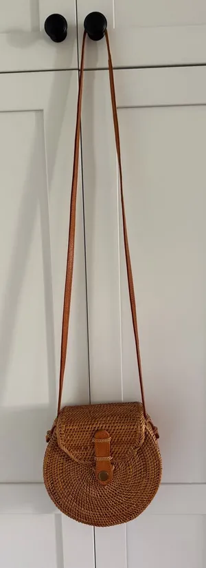 Brown Woven basket Round Crossbody Bag - Unbranded thumbnail 1