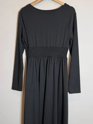 Baltic Born Arianna Maxi Dress Women's Large Black Slit Formal Wedding Cocktail thumbnail 14