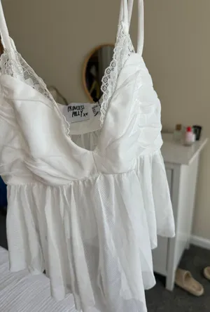 Princess Polly White Tank Top thumbnail 2