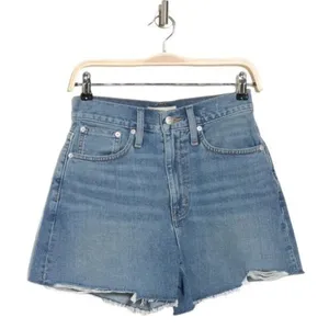NWT Madewell Mom Short Cutoff Jean Shorts Bledsoe Mid Wash Denim Women’s Size 33 thumbnail 2