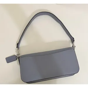 COACH Morgan CL461 Grey Mist Pebble Leather Shoulder Bag Silver Hardware thumbnail 6