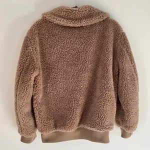 Aritzia The Teddy Sherpa Full Zip Oversized Jacket Tan Camel thumbnail 7