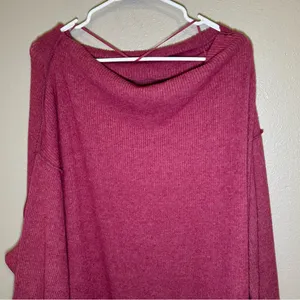 Free People Main Squeeze Hacci Oversized Long Sleeve Top Women’s Size Medium thumbnail 9