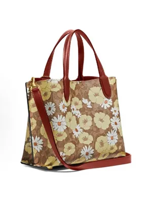 Coach Willow Tote Bag 24 In Signature Canvas With Floral Print NWT，c9721 thumbnail 4