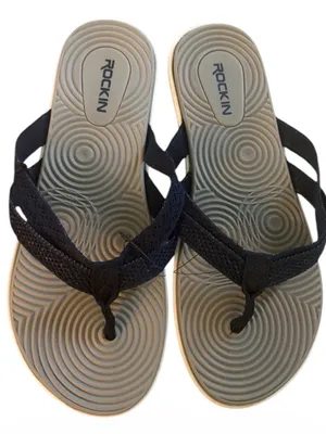 ROCKIN Flip Flop Sandals Women's Navy Size 7 NWT thumbnail 1