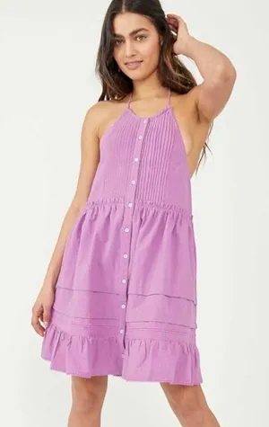 Free people Size XS dessert days lilac purple dress Sleeveless‎ Strappy Back NWT thumbnail 1