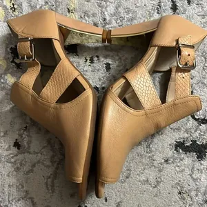 Nurture Pamina size 11 leather tan heels Tan thumbnail 4