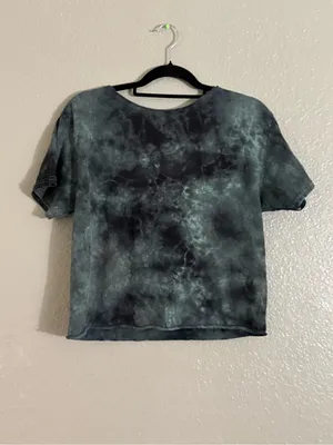 Goosebumps Wake the Dead Mummy Acid Wash Raw Hem Crop Tee Size M thumbnail 7