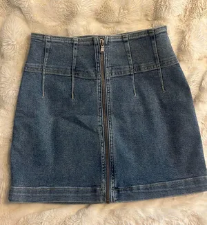 (Free People) Jean Mini Skirt thumbnail 1