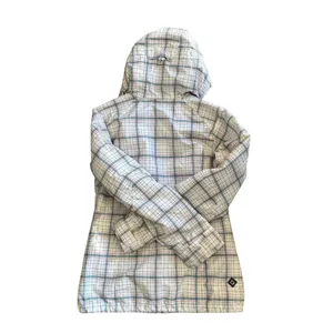 Burton DryRide Snowboard Ski Jacket Parka White Red Blue Plaid Pattern Sz S thumbnail 2