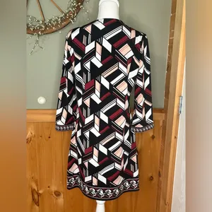 White House Black Market Long Sleeve Geometric Dress - size M thumbnail 10