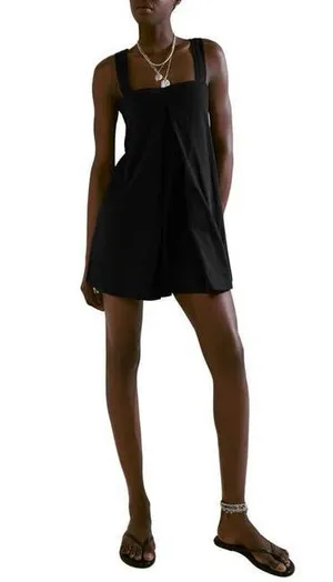 Free People Nichola Romper in Black thumbnail 1