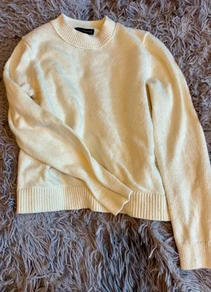 Banana Republic Womens Cream‎ Cotton Blend Crew Neck Sweater S 518842-05 HO19 thumbnail 1