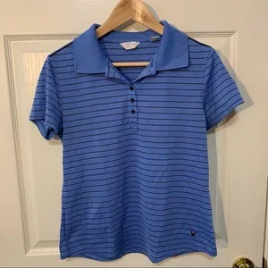 EUC Callaway Striped Golf Polo thumbnail 1