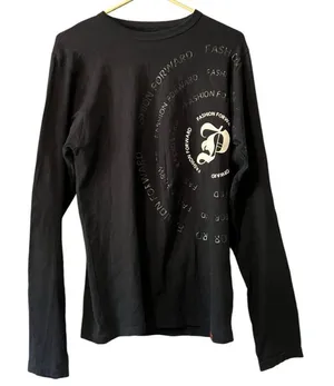 Provogue‎ Mens Shirt Small Black Long Sleeve Fashion Forward Streetwear Punk thumbnail 1