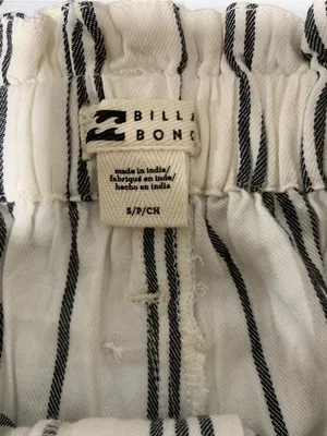 Billabong Striped Paperbag Pants With Tie - Size Small thumbnail 3