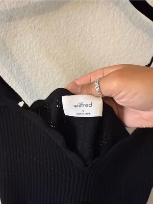 Wilfred Aritzia Soloist Tank Top Wonder Yarn Black Size S Summer Spring Capsule thumbnail 4