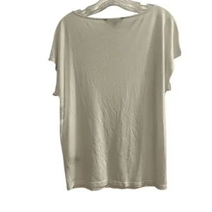Lauren Ralph Lauren‎ Women's Shimmery White Blouse Size M Casual Spring thumbnail 8