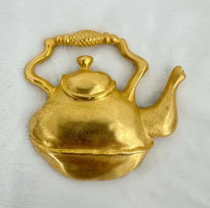 Vintage Teapot Pin Brooch Gold Tone Whimsical Novelty Statement Estate Piece thumbnail 1