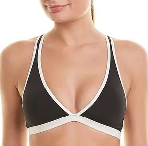 Vintage Ralph Lauren contrast piping triangle bikini top thumbnail 1