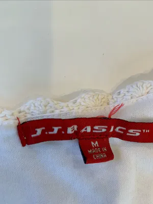 Y2K J.J. Basics Women’s Juniors Medium White Sleeveless Scoop Neck Crochet Dress thumbnail 6