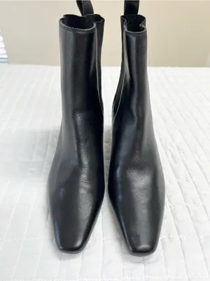 Madewell The Dimes Chelsea Boot Leather in Black Size 9 thumbnail 8