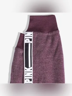 PINK Victoria's Secret Cozy Classic Joggers- Black Orchid thumbnail 4