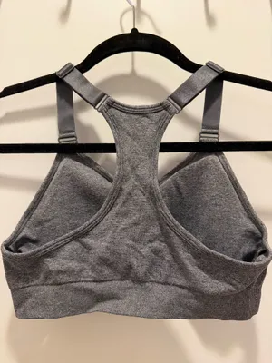 Puma Padded Sports Bra Grey Small thumbnail 2
