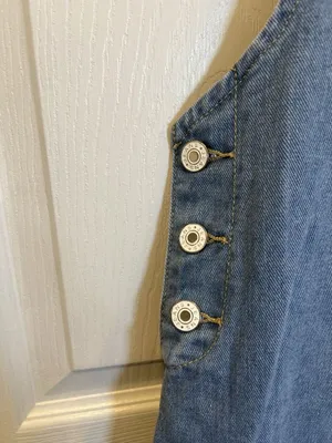 Bhineem Sleeveless Denim Jean Dress L Western Relaxed Fit Pockets Casual NWOT thumbnail 6