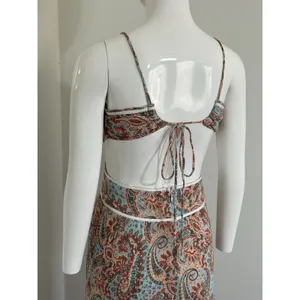 Blue B Collection Women’s Maxi Dress Paisley Boho Strappy V-Neck Beach Resort S thumbnail 8