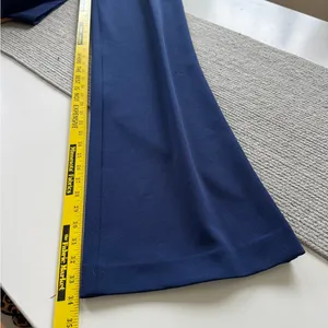 Express Navy Blue Pull On Pleated Wide Leg Dress Pants Trousers Size 6 Long thumbnail 8