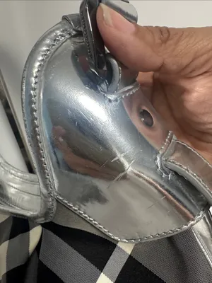 Burberry Beat Check Nylon Brooklyn Hobo Bag Metallic thumbnail 12