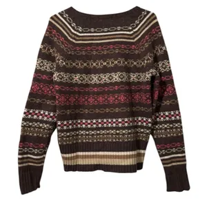 Old‎ Navy Fair Isle Sweater V Neck Pullover Lambswool Sz Large Holiday Christmas thumbnail 2