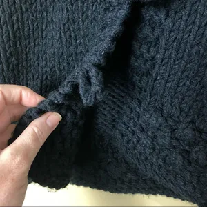 Mur Mur Black Crochet Hooded Sleeveless Vest Small thumbnail 5