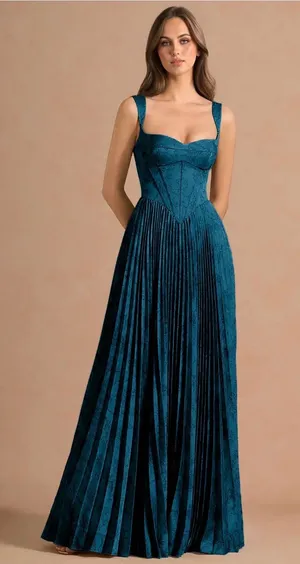 Azazie Isonelle blue ballgown thumbnail 1