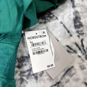 Chelsea 28 Green Enamel A-Line Linen Blend Mini Dress - Womens Size L thumbnail 5