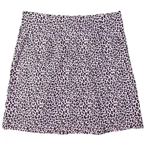 Topshop Leopard Mini Skirt Women 8 Pink Black Animal Print High‎ Waist Stretch thumbnail 2