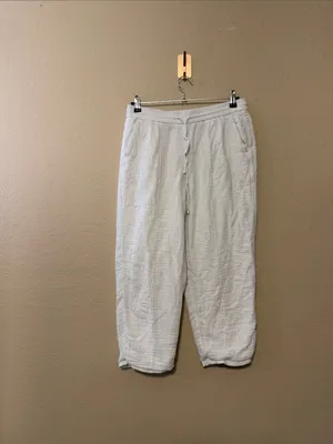 J crew seaside pant white soft gauze Size Medium thumbnail 3