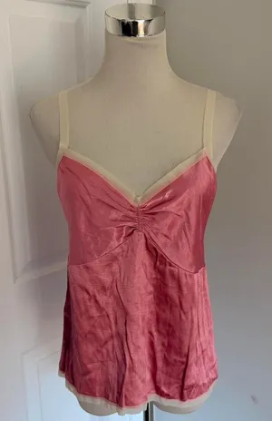 Y2k Pink Victoria'S Secret Slip Tank Top thumbnail 1