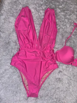 Cupshe Bubblegum Dream Pink Swimsuit Set thumbnail 5