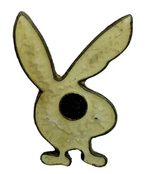 Vintage RARE Reverse Playboy Bunny Lapel Vest Pin Flair Collectible thumbnail 1