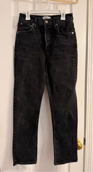Agolde Charcoal Black High-Rise Jeans Size: 25 thumbnail 1
