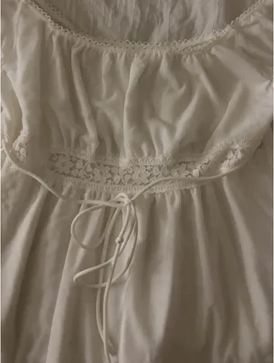 Short sleeve blouse top White thumbnail 2